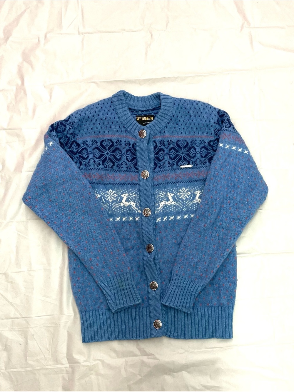 Geiger Austrian 100% wool cardigan Size S